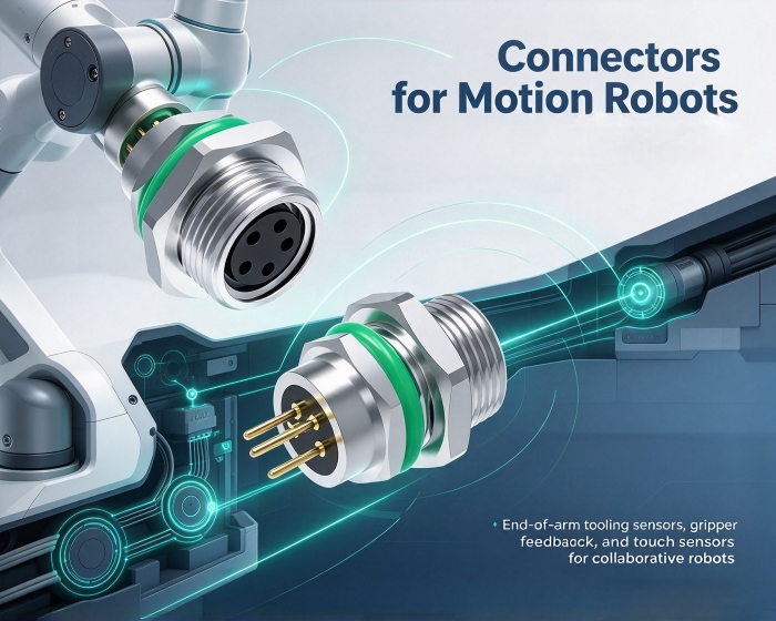 Cómo seleccionar conectores para robots en movimiento: 3 consideraciones críticas